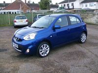 used Nissan Micra 1.2 Tekna 5dr, Only 47,000 miles fsh, £35 road tax, Parking sensors, Satnav