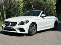 Used Mercedes C200 AMG line 198 HP (145 kW) 2018 White Cabriolet