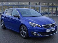 Used Peugeot 308 GT-line 120 HP (88 kW) 2016 Blue Hatchback