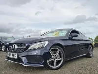 Used Mercedes C220 AMG line 168 HP (123 kW) 2018 Blue Coupe
