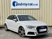 Used Audi A3 Sportback S-Line 150 HP (110 kW) 2019 White Hatchback