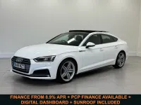 Used Audi A5 Sportback S-Line 2019 White Hatchback