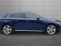 Used Audi A3 Sportback e-tron S-Line 201 HP (147 kW) 2023 Navarra blue Hatchback