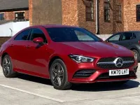 Used Mercedes CLA250e AMG Line Premium 218 HP (160 kW) 2020 Red Coupe