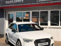 Used Audi A3 Sportback Black Edition 116 HP (85 kW) 2018 White Hatchback