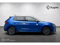 Used Skoda Fabia Design Edition 85 HP (62 kW) 2025 Race blue metallic graphite grey metallic Hatchback