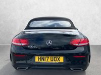 Used Mercedes C220 AMG line 170 HP (125 kW) 2017 Black Cabriolet