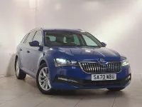 Used Skoda Superb SE Technology 120 HP (88 kW) 2020 Blue Estate