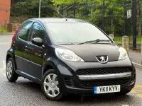 Used Peugeot 107 68 HP (50 kW) 2011 Black Hatchback