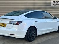Used Tesla Model 3 Performance 377 kW (513 HP) 2021 White Sedan