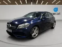 Used Mercedes A180 AMG line 109 HP (80 kW) 2017 Blue Hatchback