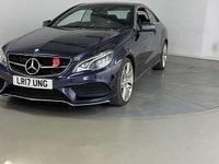 Used Mercedes E350 AMG line 258 HP (189 kW) 2017 Blue Coupe