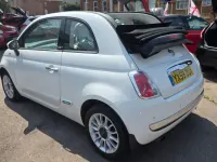 Used Fiat 500 Lounge 69 HP (50 kW) 2009 White Cabriolet