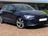 Used Audi A3 Black Edition 150 HP (110 kW) 2025 Blue Hatchback