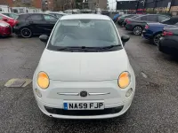 Used Fiat 500 Pop 69 HP (50 kW) 2009 White Cabriolet