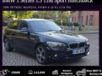 Used BMW 118 Sport Line 136 HP (100 kW) 2017 Hatchback
