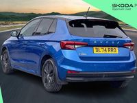 Used Skoda Fabia Design Edition 113 HP (83 kW) 2025 Race blue metallic black magic pearl effect Hatchback