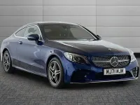 Used Mercedes C300 AMG line 268 HP (197 kW) 2021 Brilliant blue Coupe