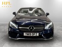 Used Mercedes C220 AMG line 170 HP (125 kW) 2019 Blue Cabriolet