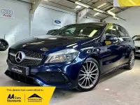 Used Mercedes A180 AMG line 122 HP (89 kW) 2017 Blue Hatchback
