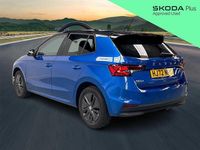 Used Skoda Fabia Colour Edition 70 HP (51 kW) 2022 Race blue metallic black magic pearl effect Hatchback