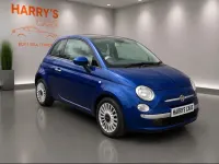 Used Fiat 500 Lounge 69 HP (50 kW) 2009 Blue Cabriolet