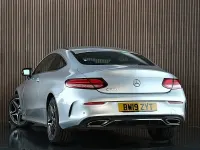 Used Mercedes C300 AMG line 258 HP (189 kW) 2019 Silver Coupe