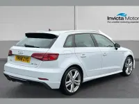 Used Audi A3 S-Line 150 HP (110 kW) 2018 Glacier white Sedan
