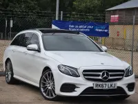 Used Mercedes E220 AMG line 2017 White Estate