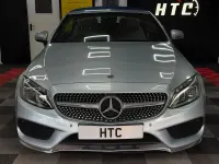 Used Mercedes C220 AMG line 170 HP (125 kW) 2018 Silver Cabriolet