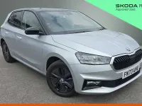 Used Skoda Fabia Colour Edition 70 HP (51 kW) 2023 Brilliant silver metallic body / black magic pearl effect roof Hatchback