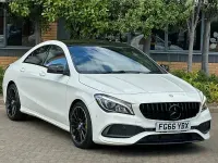 Used Mercedes CLA180 AMG line 122 HP (89 kW) 2016 White Coupe
