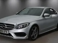 Used Mercedes C220 AMG line 170 HP (125 kW) 2018 Silver Sedan