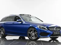 Used Mercedes C220 AMG Line Premium Plus 170 HP (125 kW) 2016 Blue Estate
