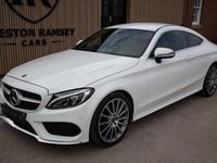 Used Mercedes C220 AMG line 170 HP (125 kW) 2018 White Coupe