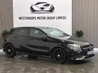 Used Mercedes A200 AMG line 2016 Black Hatchback