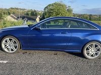 Used Mercedes E220 AMG line 177 HP (130 kW) 2016 Blue Coupe
