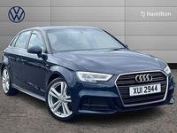 Used Audi A3 S-Line 150 HP (110 kW) 2019 Blue Hatchback