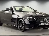 Used Mercedes E400 AMG line 330 HP (242 kW) 2023 Obsidian black Cabriolet