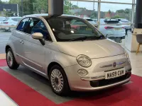 Used Fiat 500 Lounge 69 HP (50 kW) 2009 Silver Cabriolet