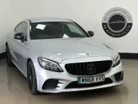 Used Mercedes C300 AMG line 258 HP (189 kW) 2018 Silver Coupe