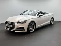 Used Audi A5 Cabriolet S-Line 190 HP (139 kW) 2018 White Cabriolet
