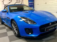 Used Jaguar F-Type R-Dynamic 300 HP (220 kW) 2018 Blue Cabriolet