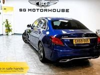 Used Mercedes C200 AMG line 184 HP (135 kW) 2019 Blue Sedan