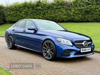 Used Mercedes C300 AMG line 245 HP (180 kW) 2020 Blue Sedan