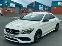 Used Mercedes CLA220 AMG line 177 HP (130 kW) 2017 White Coupe
