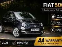 Used Fiat 500 Dolcevita 70 HP (51 kW) 2021 Black Hatchback