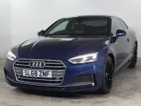 Used Audi A5 S-Line 190 HP (139 kW) 2018 Blue Coupe