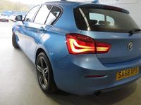 Used BMW 118 Sport Line 136 HP (100 kW) 2018 Blue Hatchback