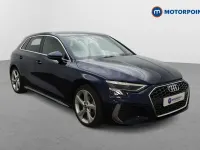 Begagnad Audi A3 S-Line 2023 Blå Sedan